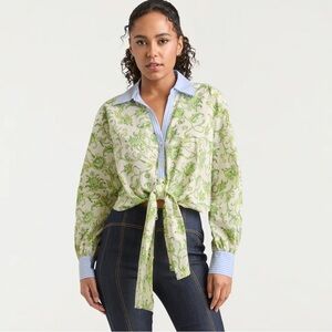 Cinq a Sept Ivy Paisley Poplin Mariana Top